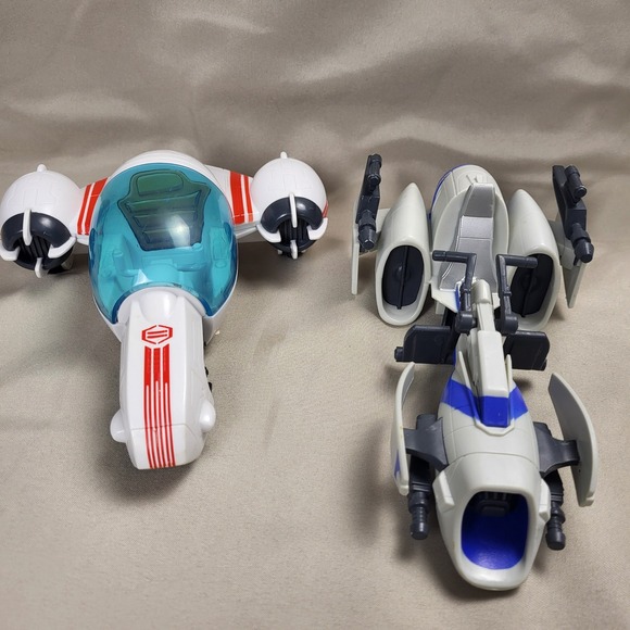 Hasbro Other - Star Wars Speeder Vehicles Lot Hasbro Pull Back Republic & Imperial Bike Toy